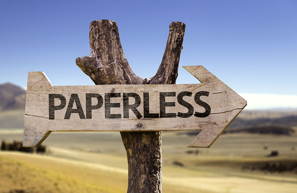 Paperless arrow sign